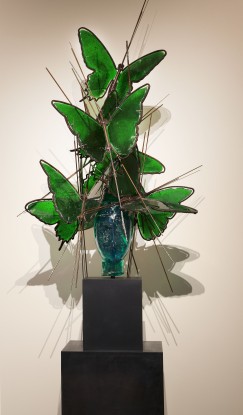 Manolo Valdés, Green butterflies, 2024